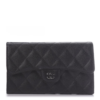 Chanel Caviar Quilted Large Flap Wallet Black 1 of 10