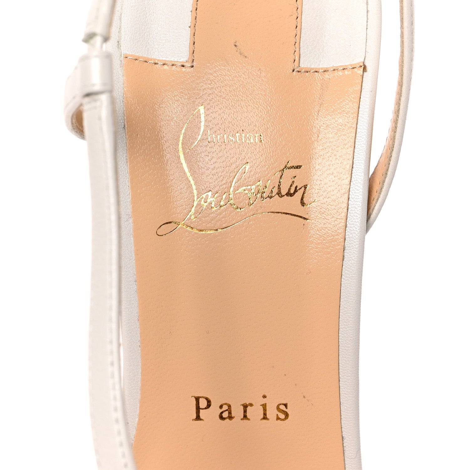 Christian Louboutin Nappa Rosalie 100 Sandals 41.5 Bianco 7 of 8