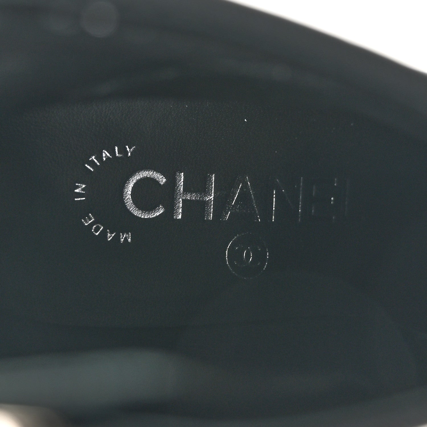 Chanel Crumpled Calfskin Cap Toe Chain Short Boots 35 Black 7 of 10