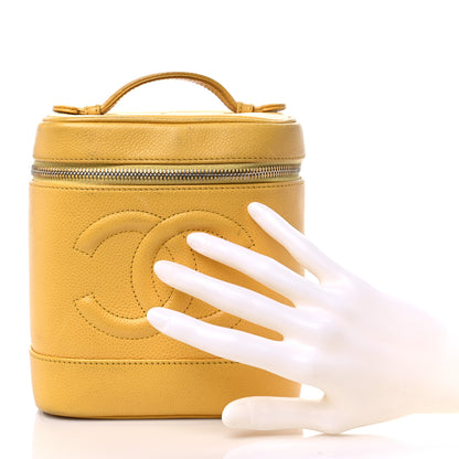 Chanel Caviar Vanity Cosmetic Case Yellow 2 of 29