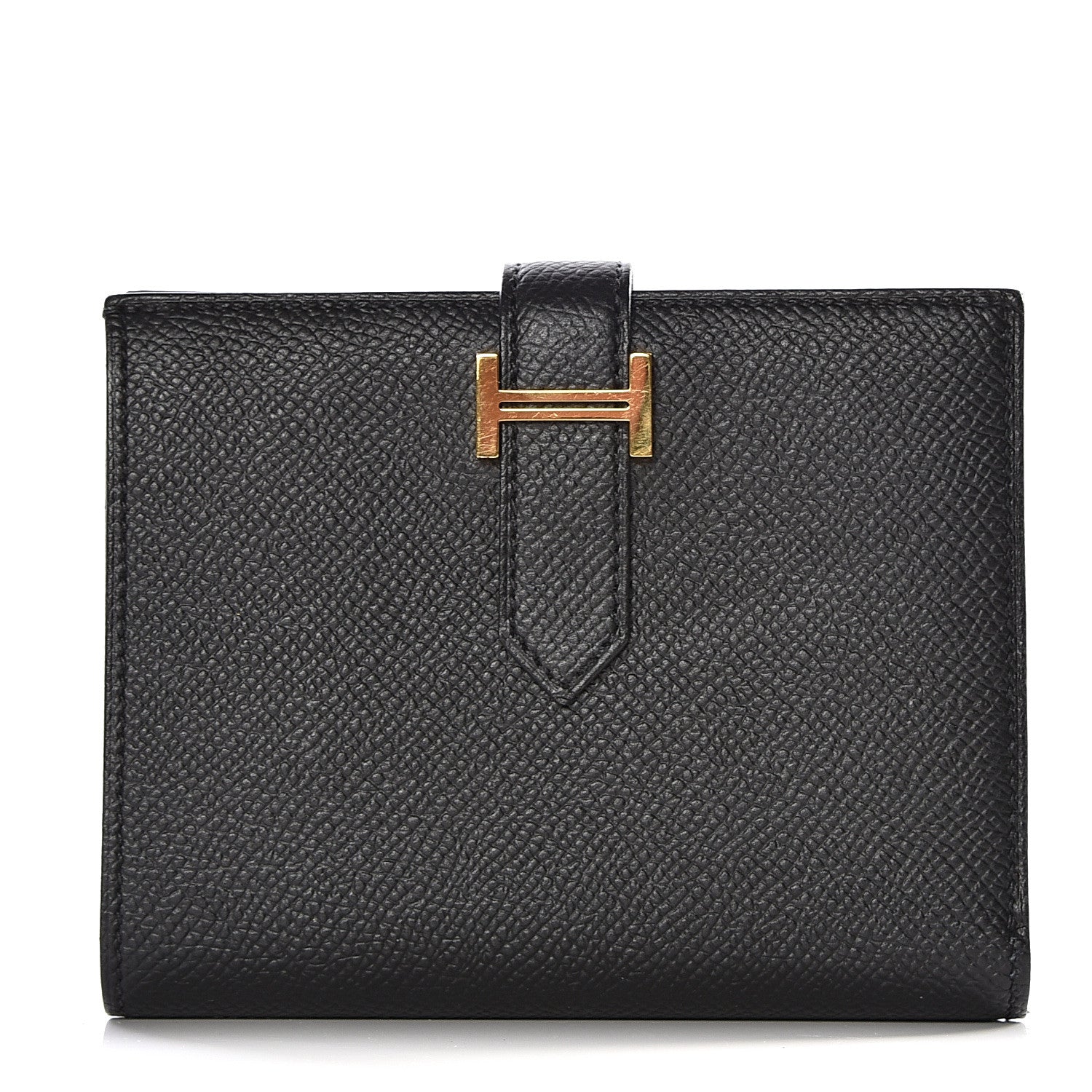 Hermes Epsom Bearn Compact Wallet Black 1 of 13