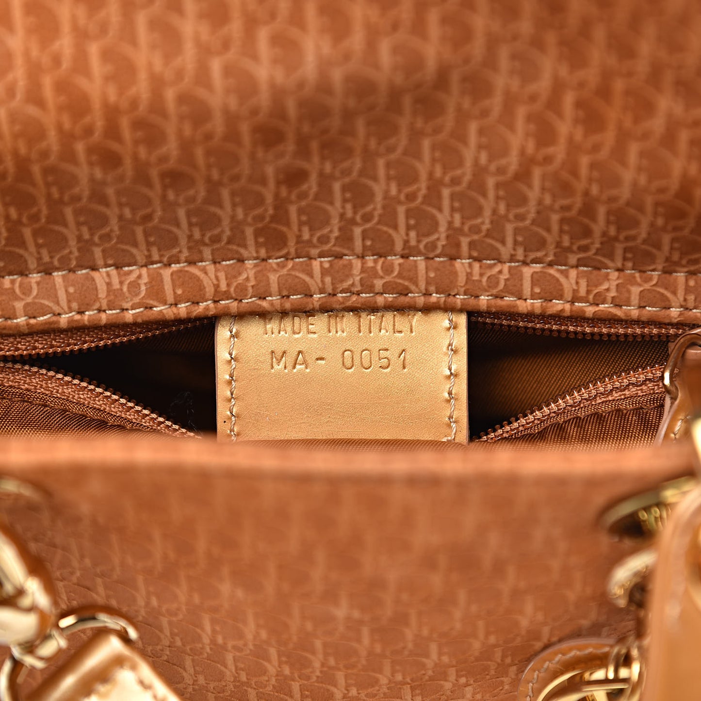 Nylon Diorissimo Mini Lady Dior Beige