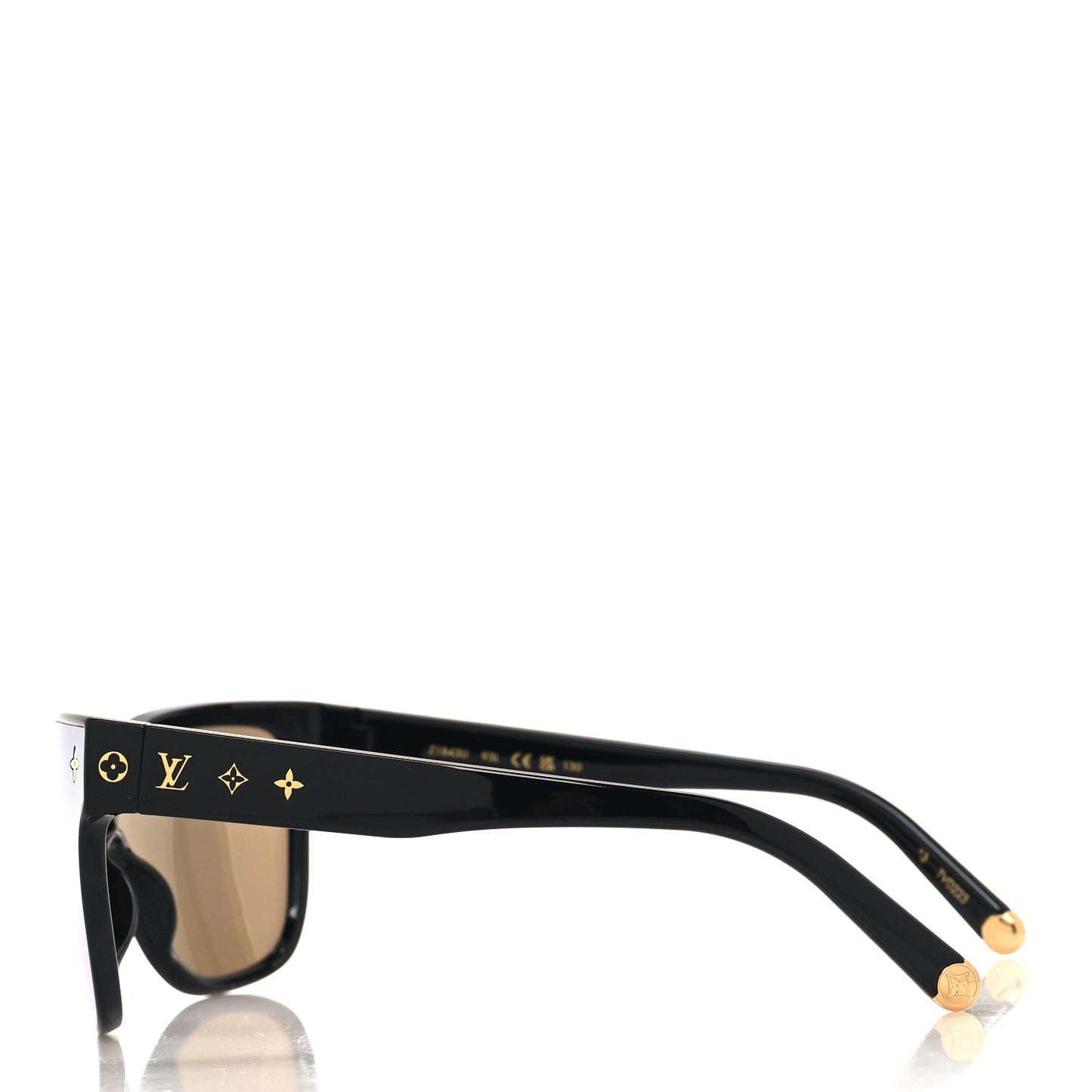 Nylon LV Shadow Square Sunglasses Z1843U Black