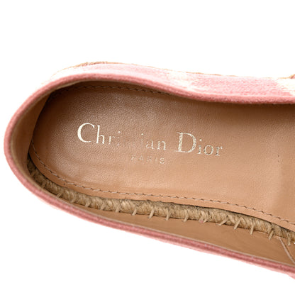 Christian Dior Cotton Embroidered D-Stripes Granville Espadrille 37 Deep Nude 7 of 10