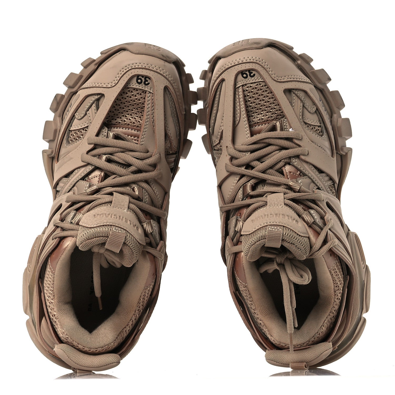 Balenciaga Mesh Rubber Uni-Matte Full Color Womens Track Sneakers 39 Full Beige 2 of 16