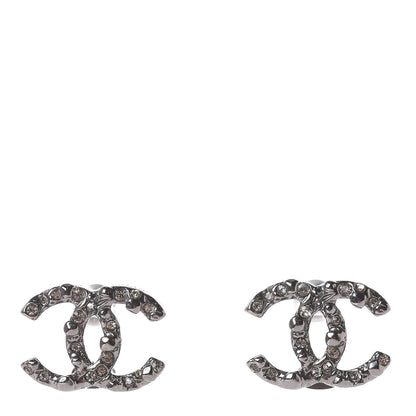 Chanel Ruthenium Crystal CC Earrings 1 of 5