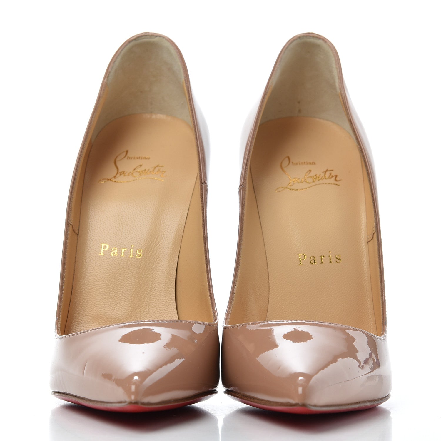 Christian Louboutin Patent So Kate 120 Pumps 37.5 Nude 2 of 11