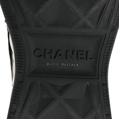 Chanel Suede Calfskin Nylon Grosgrain CC Sneakers 36 Black 7 of 10