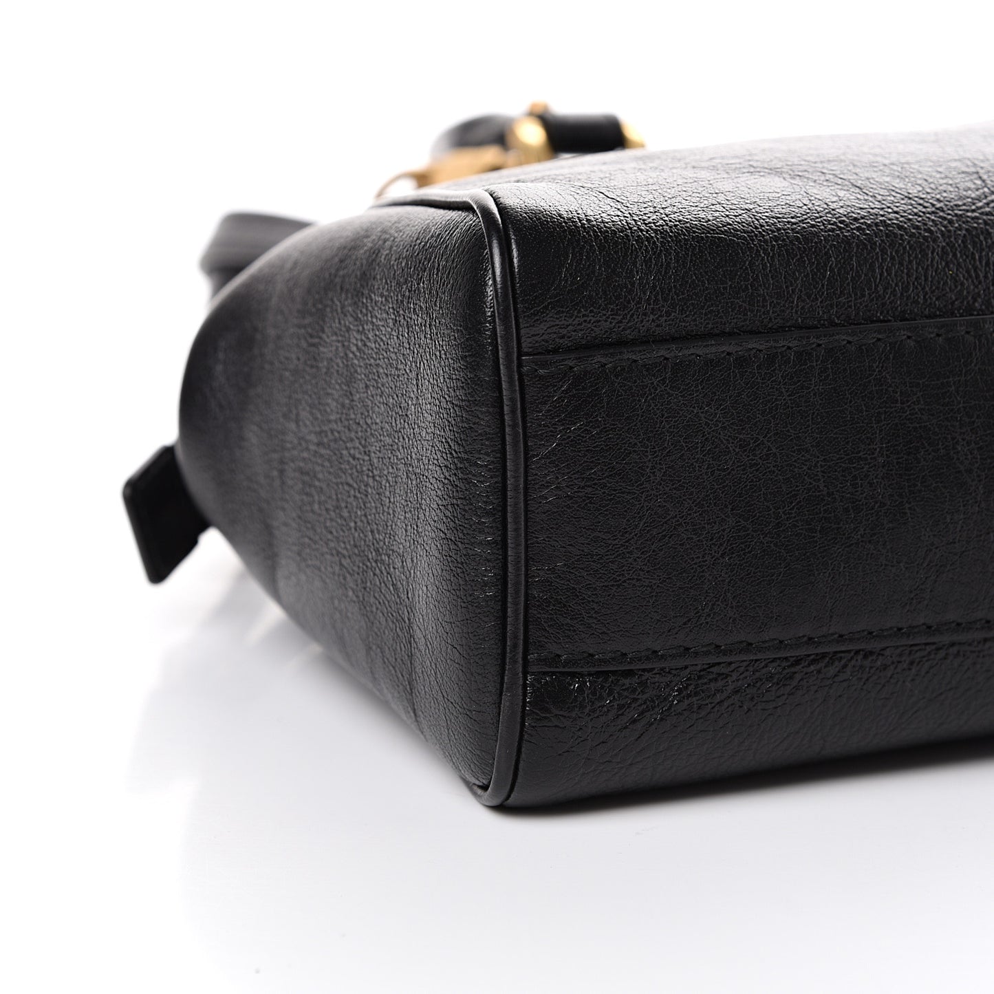 Calfskin Medium Re(Belle) Top Handle Bag Black