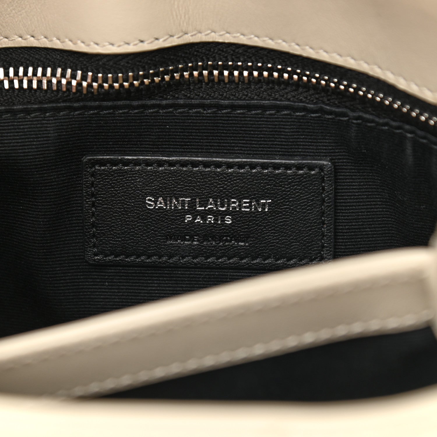 Saint Laurent Calfskin Y Quilted Monogram Toy Loulou Crossbody Bag Crema Soft 6 of 10