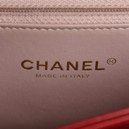 Chanel Iridescent Calfskin Quilted Small Straight Lined Flap Red 6 of 7
