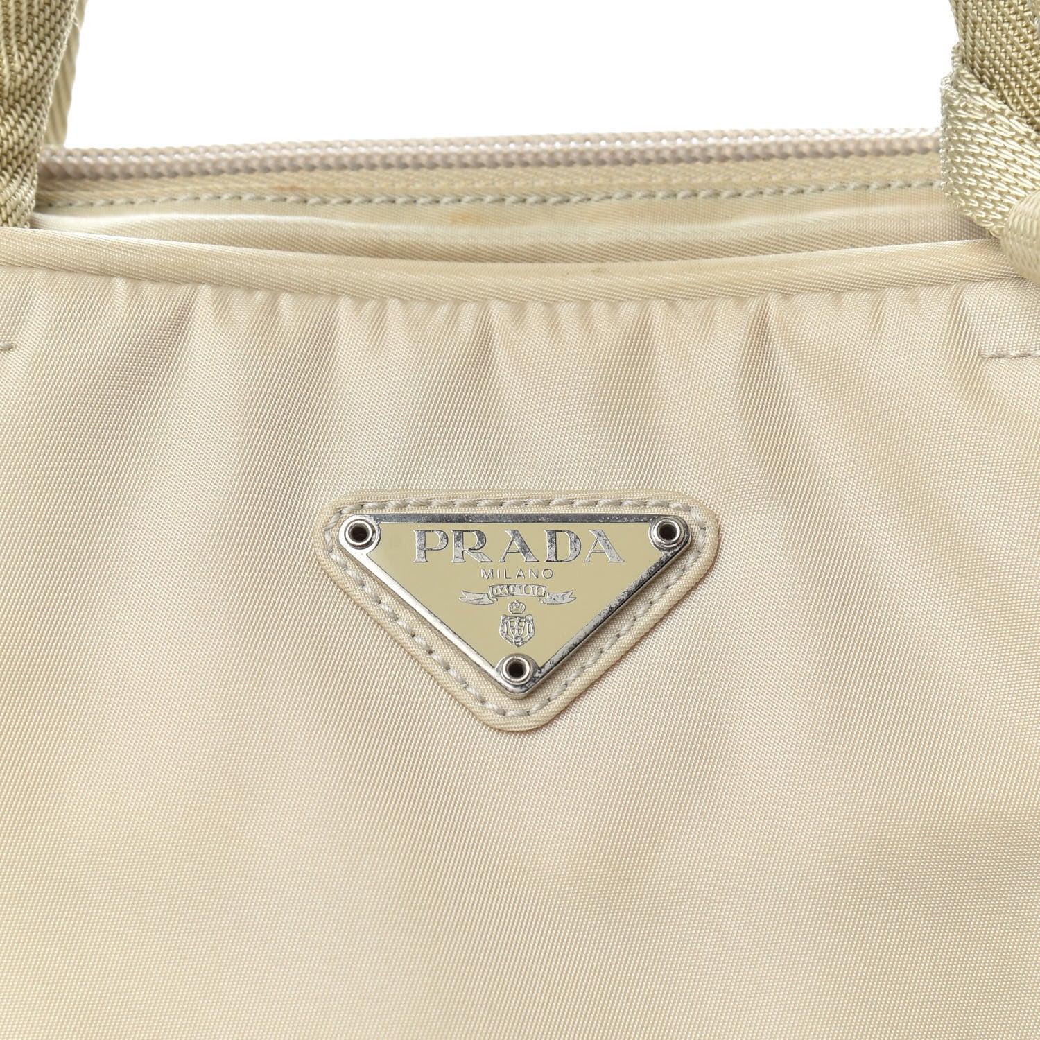 Prada Tessuto Nylon Top Handle Bag Sabbia 8 of 8
