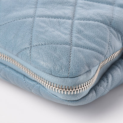 Chanel Caviar Quilted Expandable Zip Shoulder Bag Blue 6 of 10