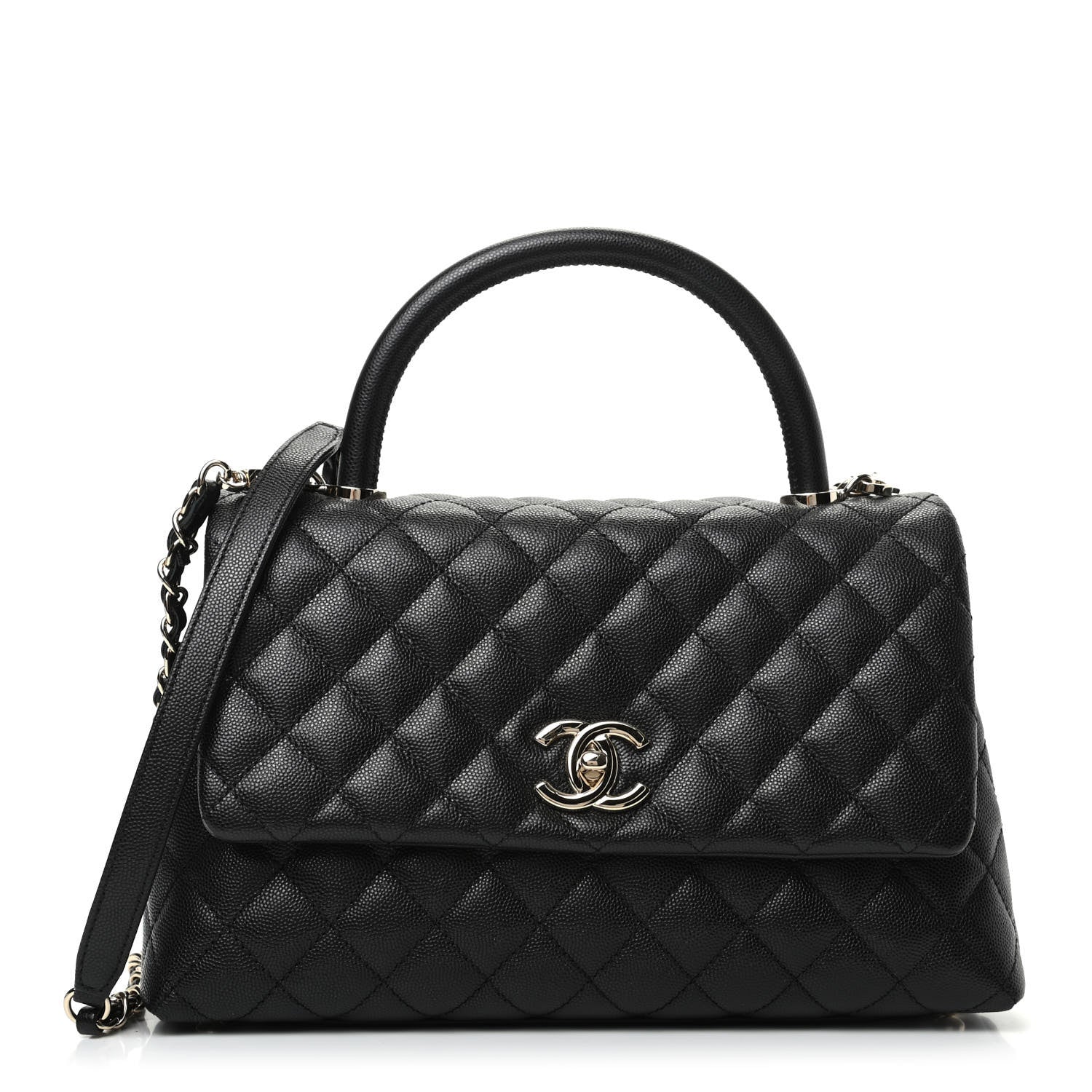 Chanel Caviar Quilted Small Coco Handle Flap Black 1 of 9