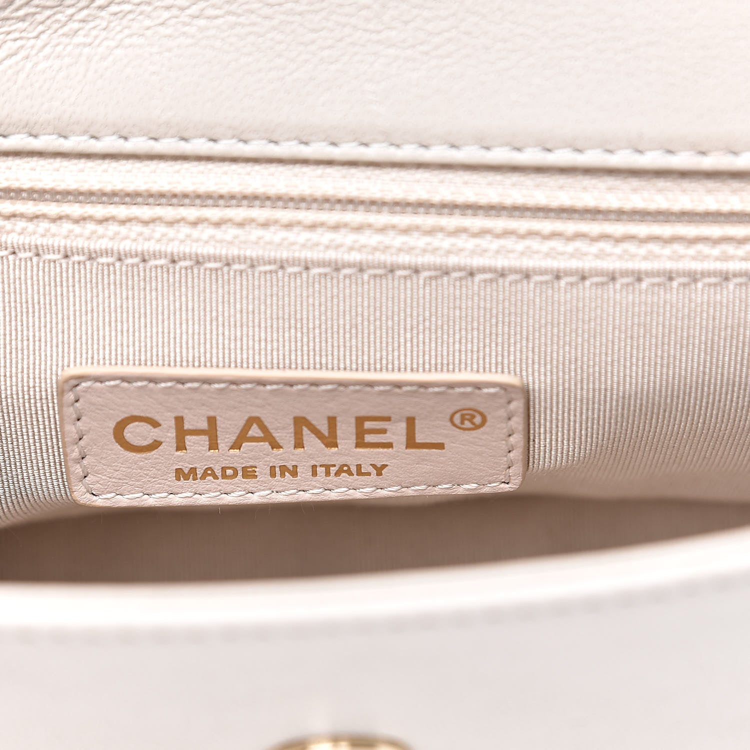 Chanel Sheepskin Chevron Quilted Medium Vintage Mademoiselle Flap White 6 of 10