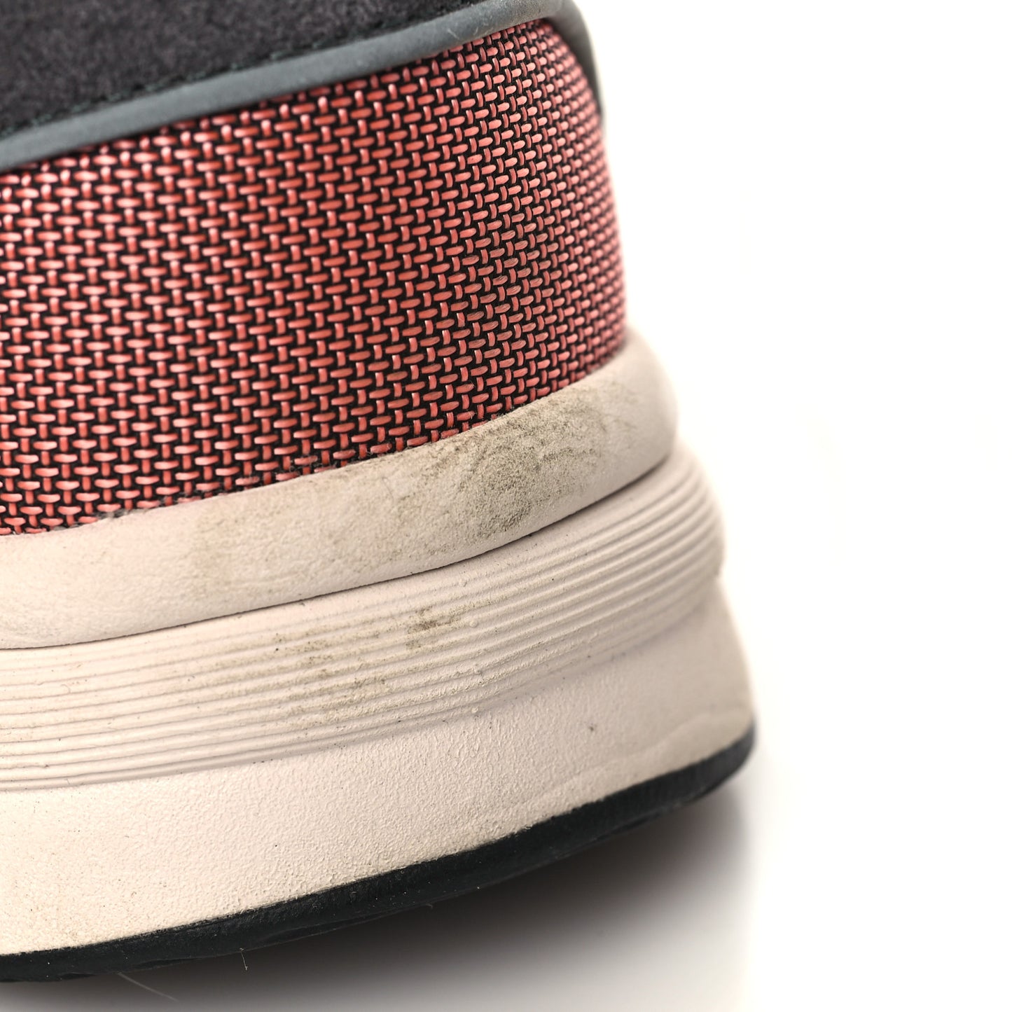 Nylon Calfskin Suede Womens CC Sneakers 37.5 Grey Pink