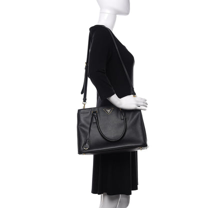 Prada Saffiano Lux Medium Tote Black 2 of 11
