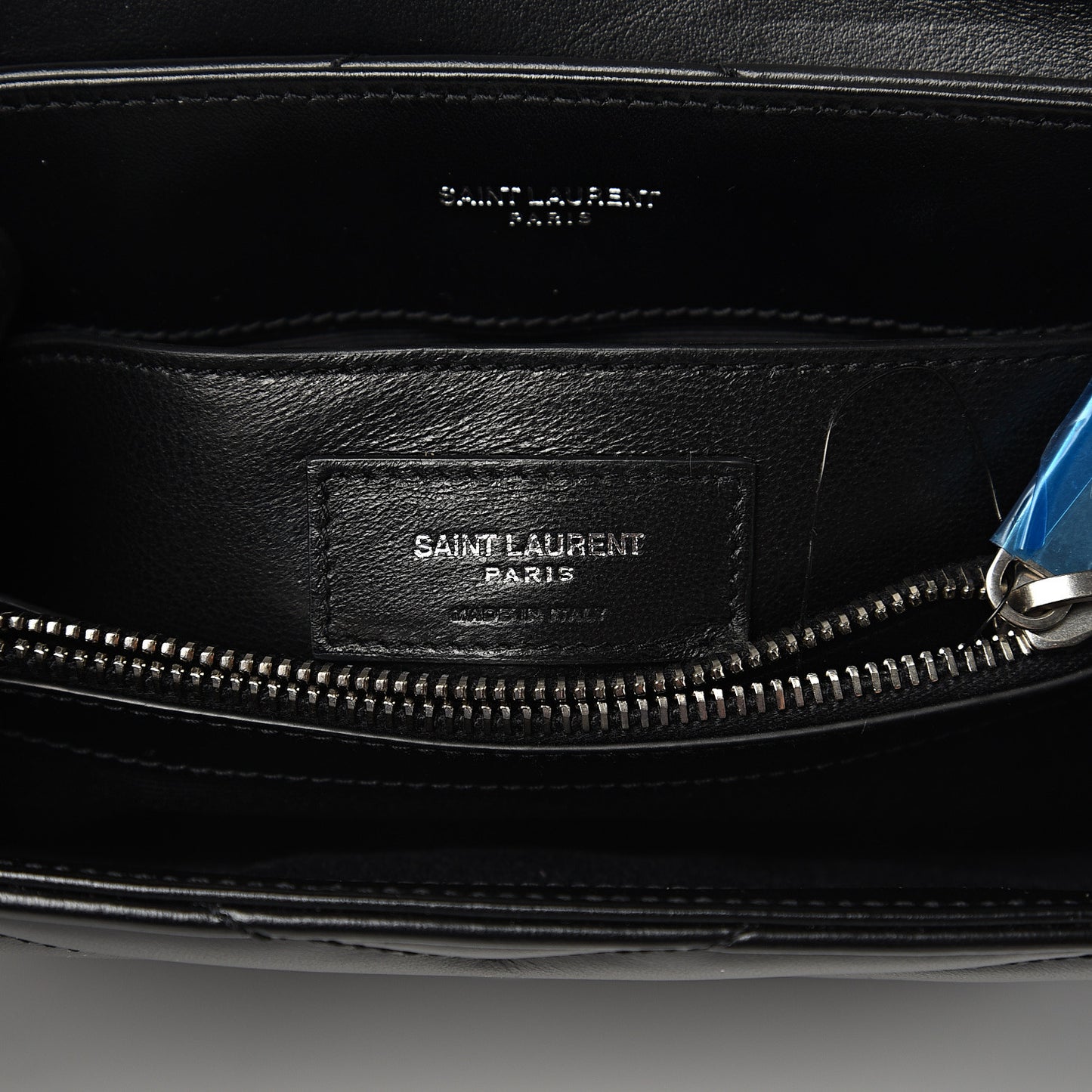 Calfskin Y Quilted Monogram Small Loulou Chain Satchel Black
