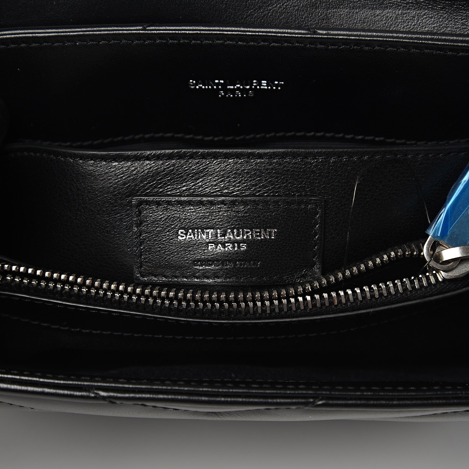 Saint Laurent Calfskin Y Quilted Monogram Small Loulou Chain Satchel Black 6 of 9