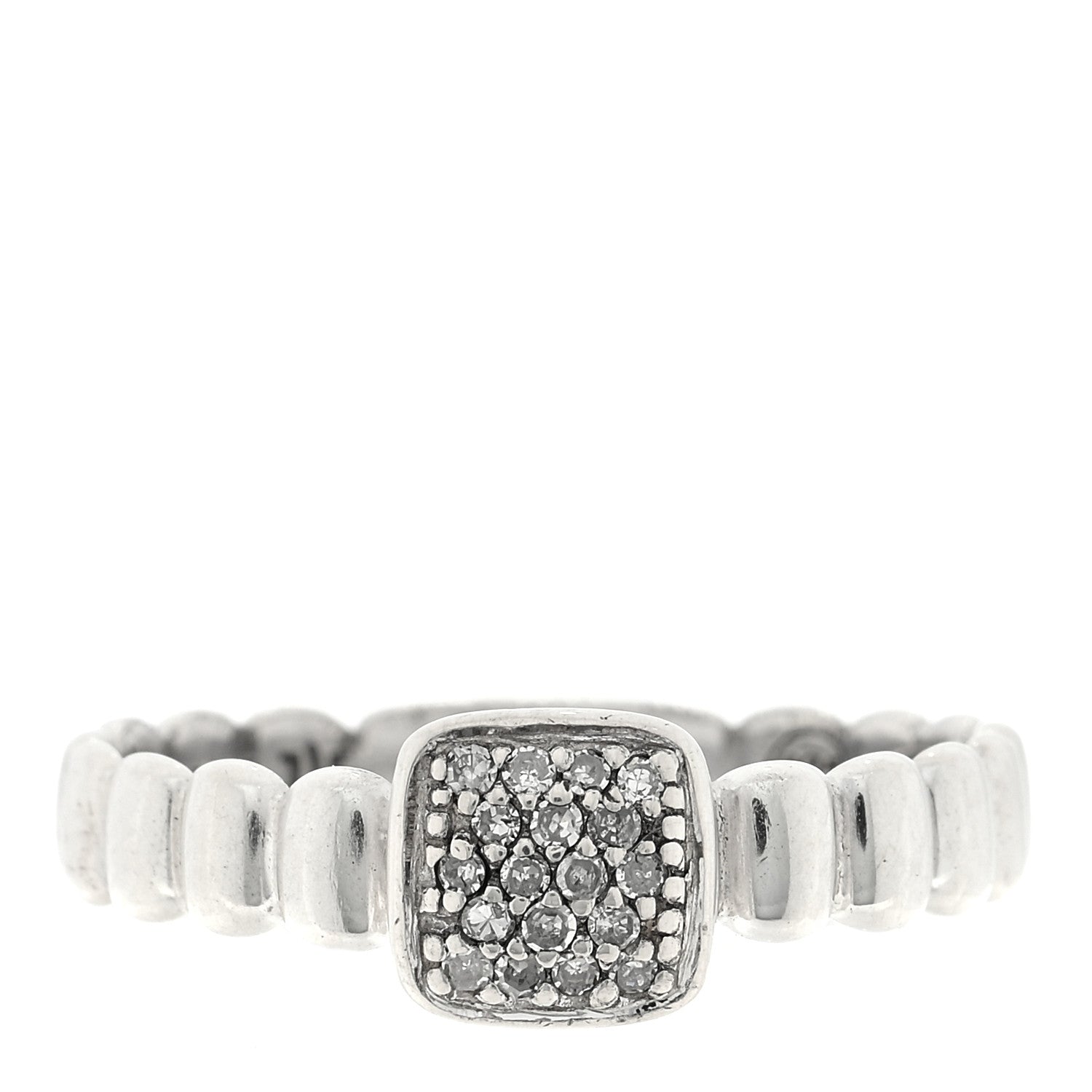John Hardy Sterling Silver Diamond Bedeg Station Ring 53 6.5 1 of 4