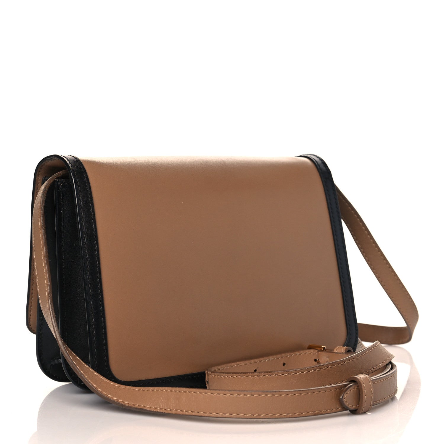 Burberry Calfskin Small TB Envelope Clutch Bag Malt Brown 3 of 10