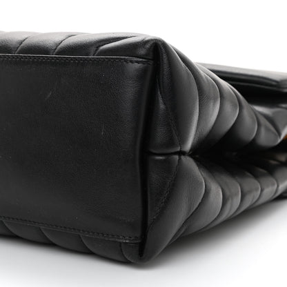 Saint Laurent Calfskin Y Quilted Monogram Medium Loulou Chain Satchel Black 8 of 9