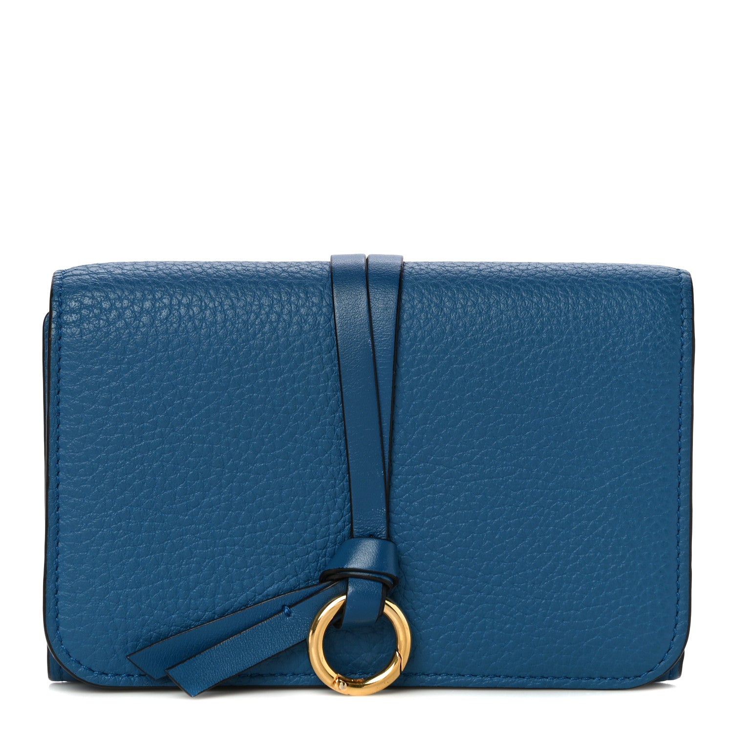 Chloe Calfskin Alphabet Compact Wallet Smoky Blue 1 of 11