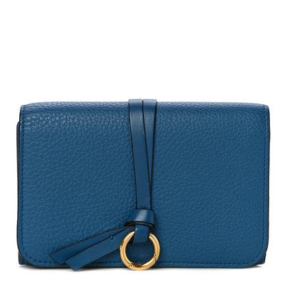 Chloe Calfskin Alphabet Compact Wallet Smoky Blue 1 of 11