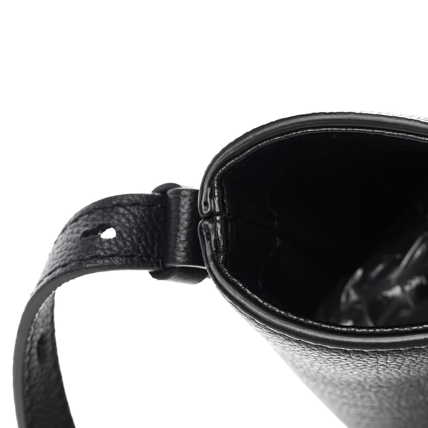 Grained Calfskin Mini TF East West Tote Black