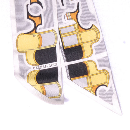 Hermes Silk Les Coupes Twilly White 2 of 3