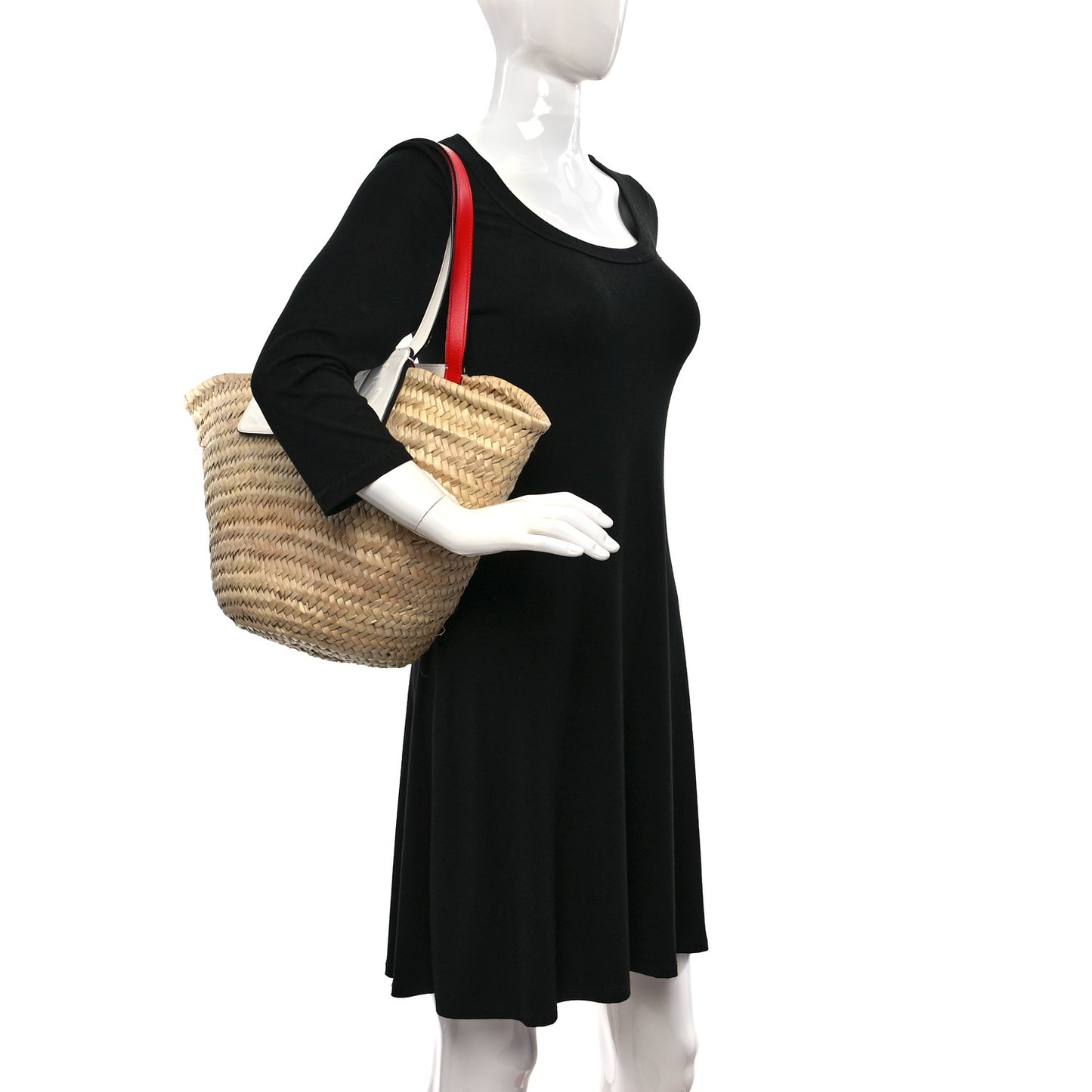 Woven Straw Loubishore Tote Natural Snow