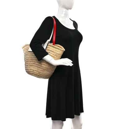 Christian Louboutin Woven Straw Loubishore Tote Natural Snow 2 of 10