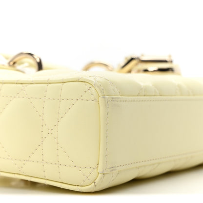Christian Dior Calfskin Cannage Lady D-Joy Light Yellow 9 of 10
