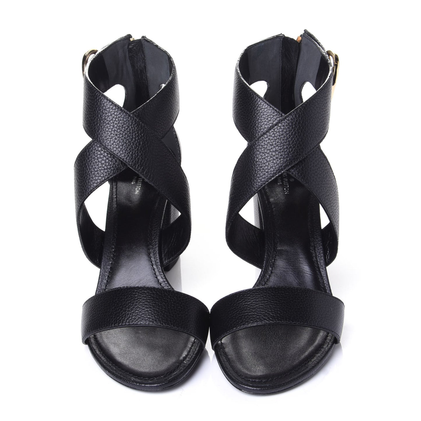 Calfskin Horizon Sandals 40 Black