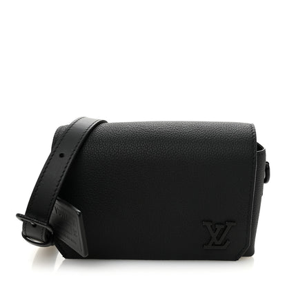 Louis Vuitton Calfskin Aerogram Fastline Wearable Wallet Black 1 of 10
