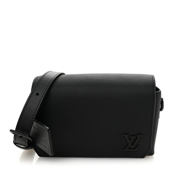 Louis Vuitton Calfskin Aerogram Fastline Wearable Wallet Black