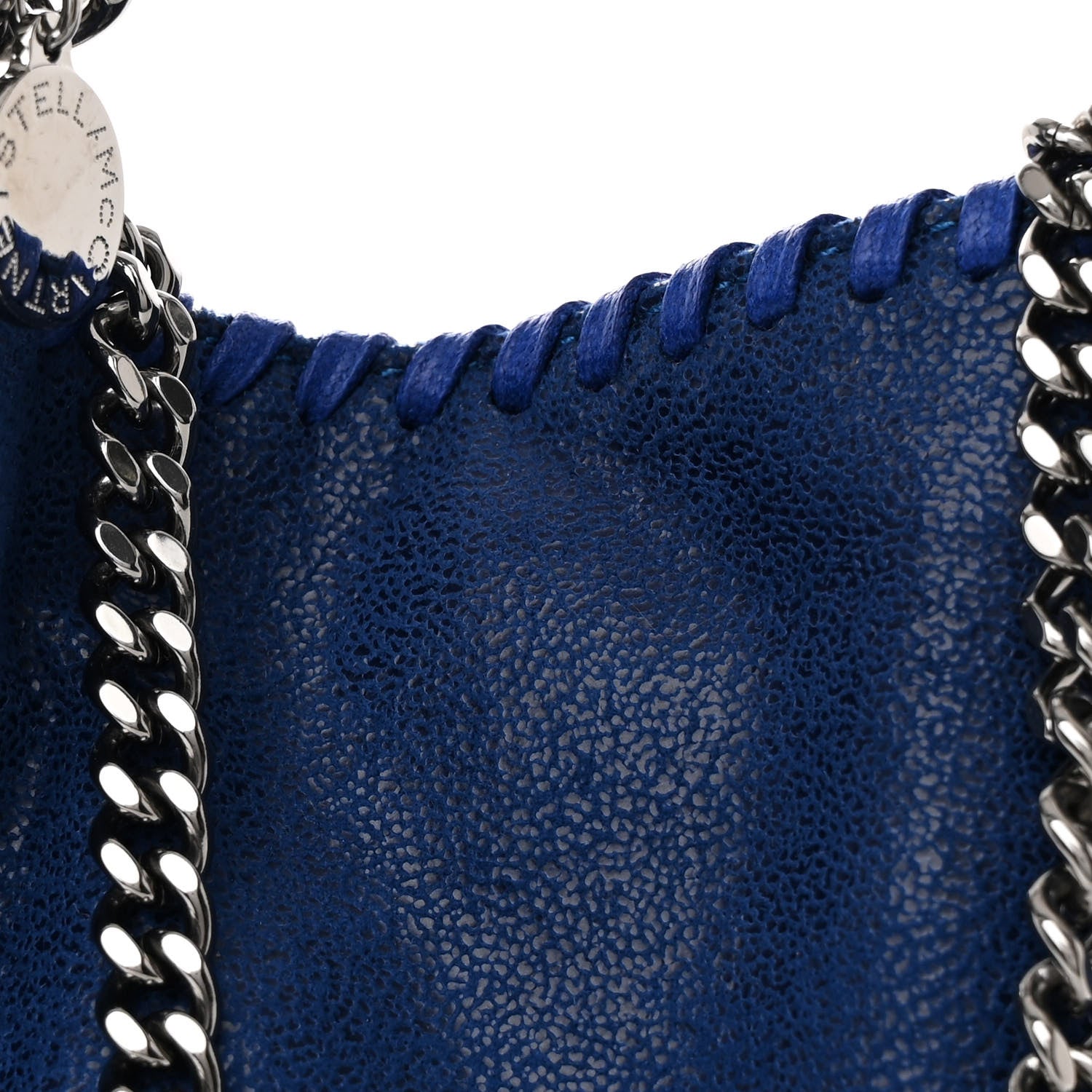 Stella McCartney Shaggy Deer Mini Falabella Fold Over Tote Blue 7 of 9