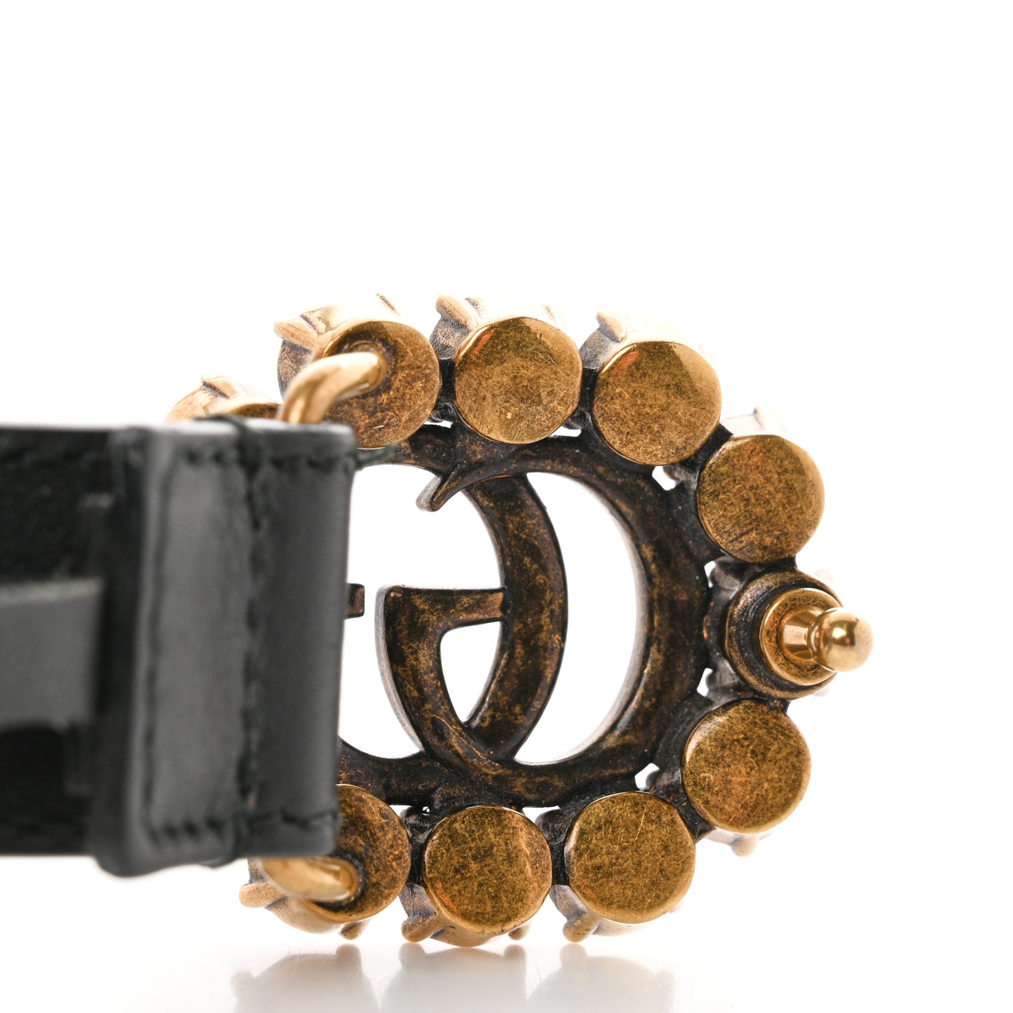 Calfskin Crystal Double G 30mm Belt 85 34 Black