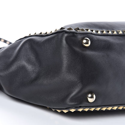 Valentino Garavani Vitello Medium Rockstud Tote Black 11 of 12