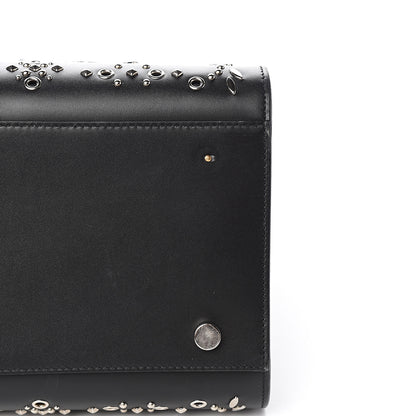 Saint Laurent Calfskin Perforated Bandana Studded Small Sac De Jour Black 9 of 11