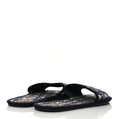 Christian Dior Velvet Oblique Chez Moi Sandal 39 Deep Blue 4 of 8