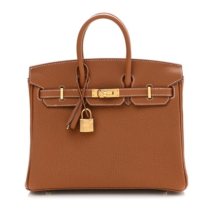 Hermes Togo Birkin 25 Gold 1 of 11