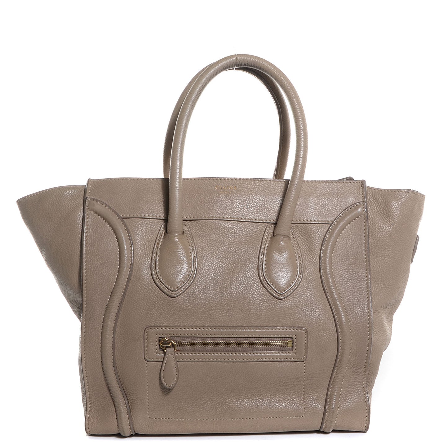 Pebbled Calfskin Mini Luggage Taupe