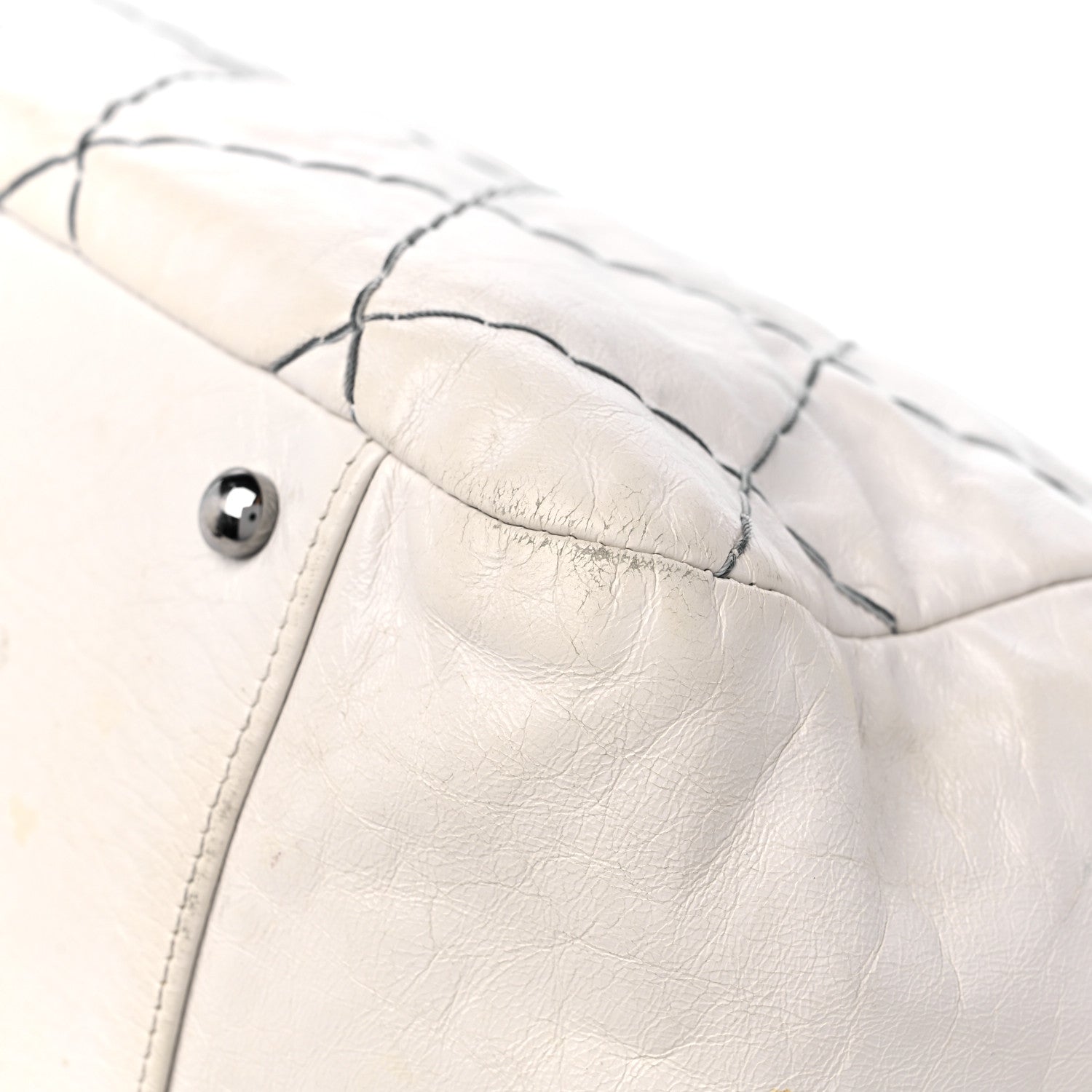 Chanel Calfskin Stitch It Accordion Flap White 9 of 18