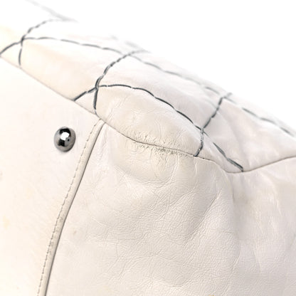Chanel Calfskin Stitch It Accordion Flap White 9 of 18