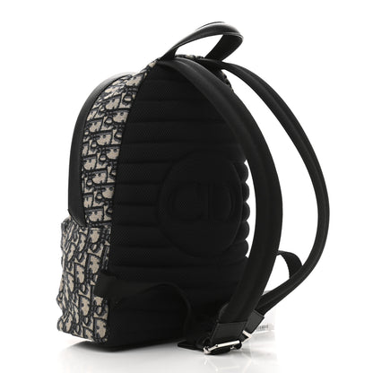 Christian Dior Oblique Calfskin Rider Backpack Beige Black 2 of 8