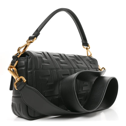 Fendi Nappa FF 1974 Embossed Baguette Black 3 of 10