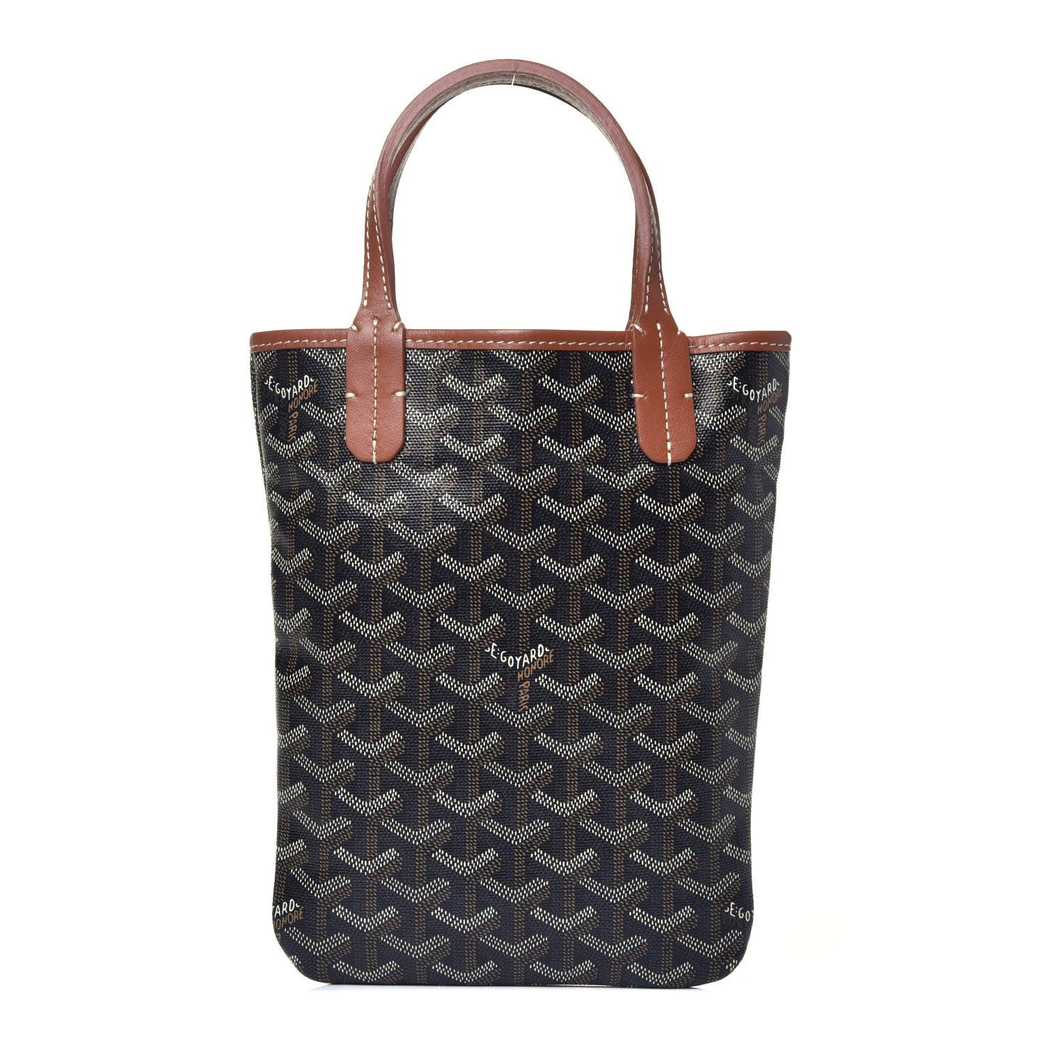 Goyard Goyardine Poitiers Tote Black Gold 1 of 9