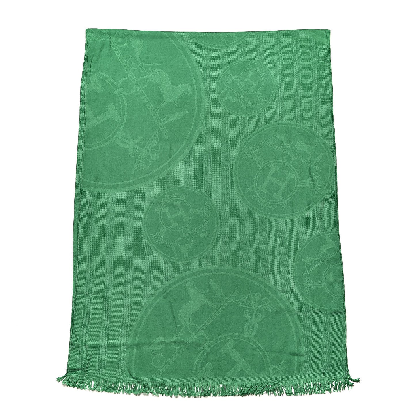 Cashmere Silk New Libris Stole Vert Herbe