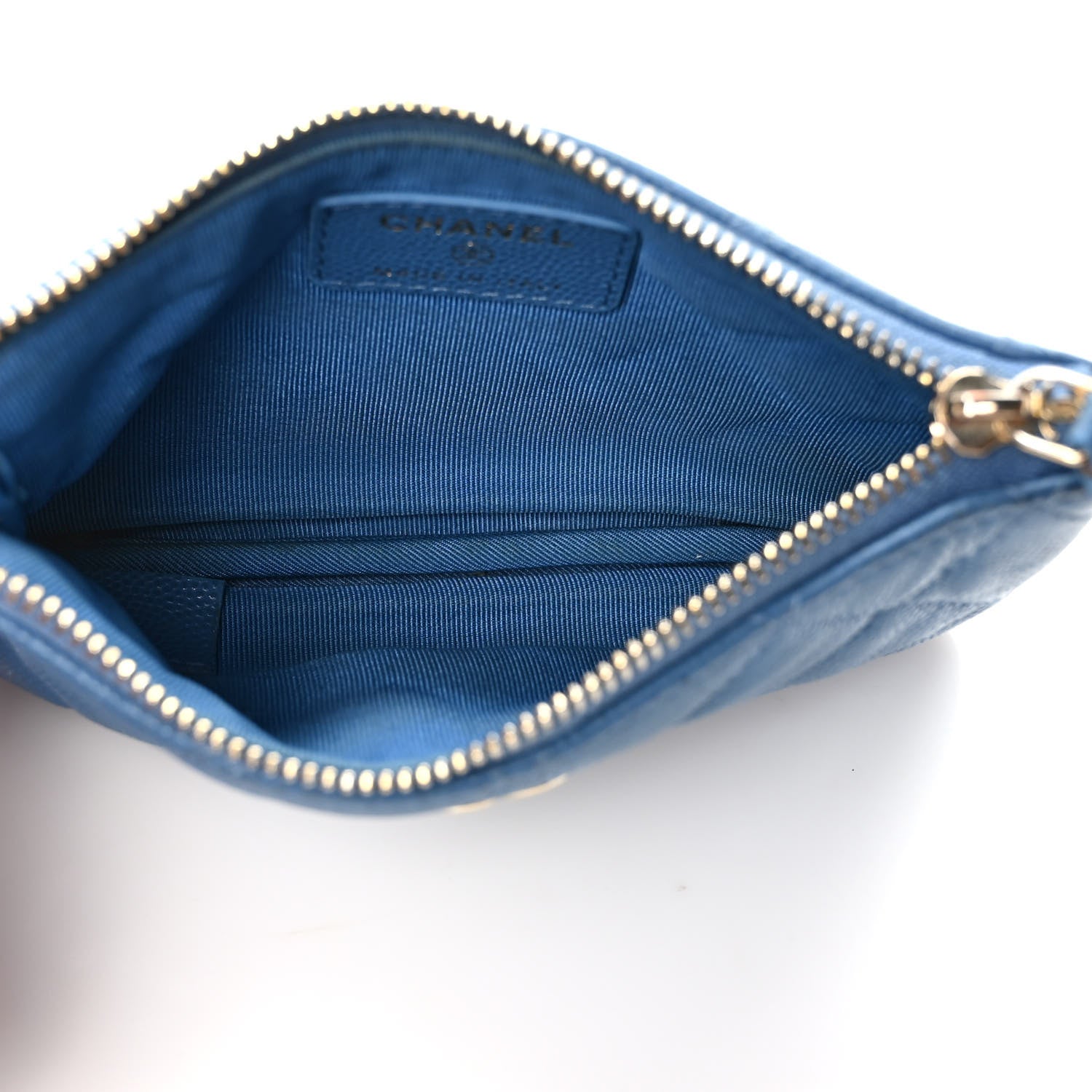 Chanel Caviar Quilted Small Pouch Blue 5 of 7